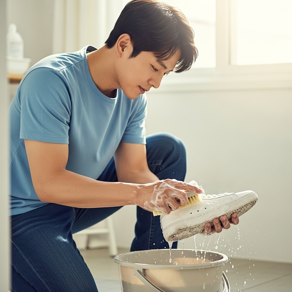 흰색 운동화 세탁 방법